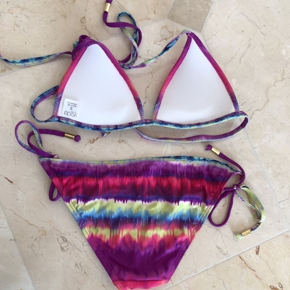 Envy Push Up Print String Bikini Top+Bottom (Mali… - image 6